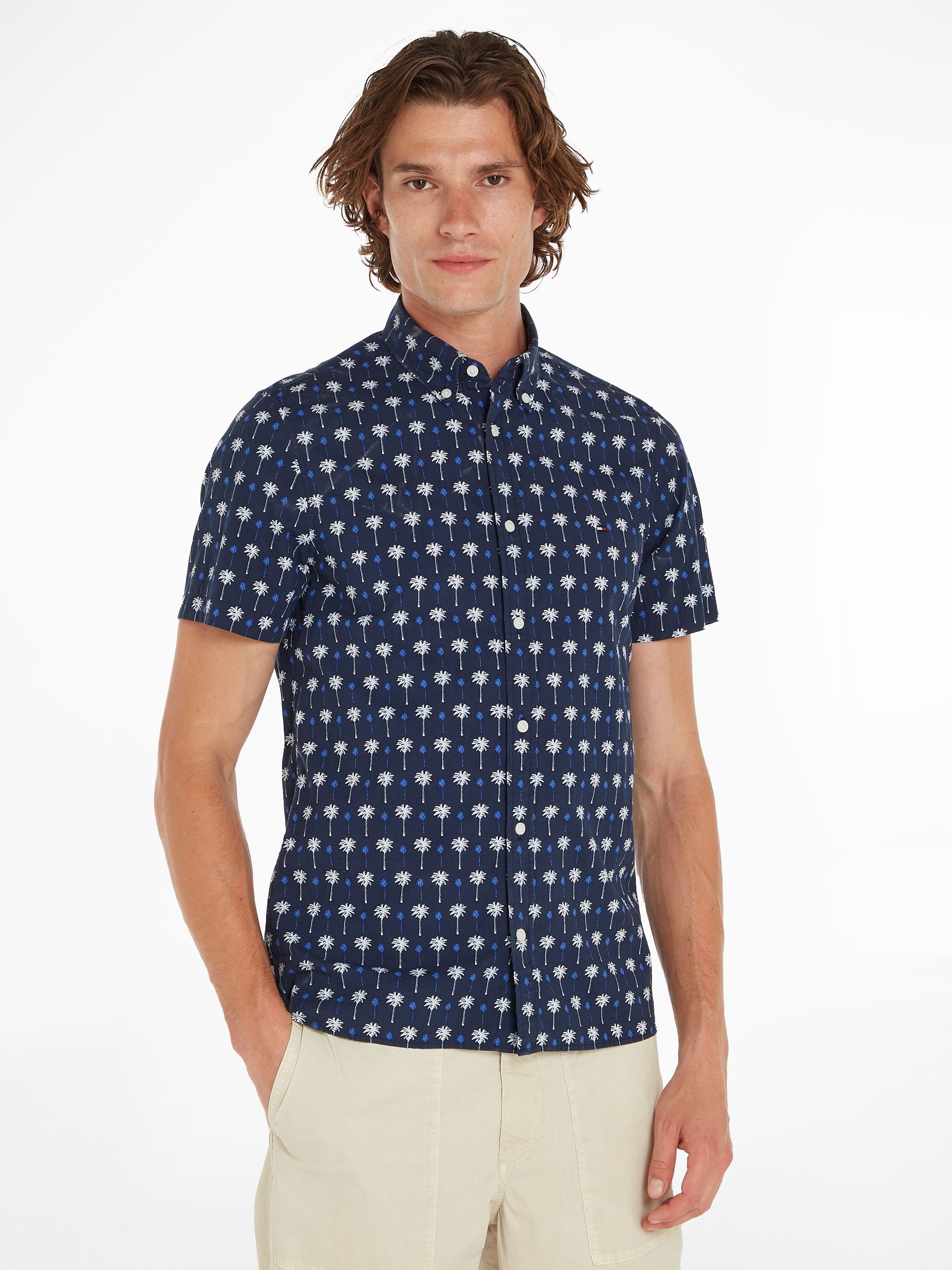 Tommy Hilfiger Kurzarmhemd MINI PALM PRINT günstig online kaufen
