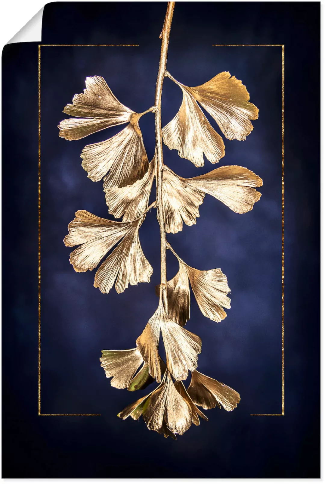 Artland Wandbild "Goldener Gingko", Blätterbilder, (1 St.) günstig online kaufen