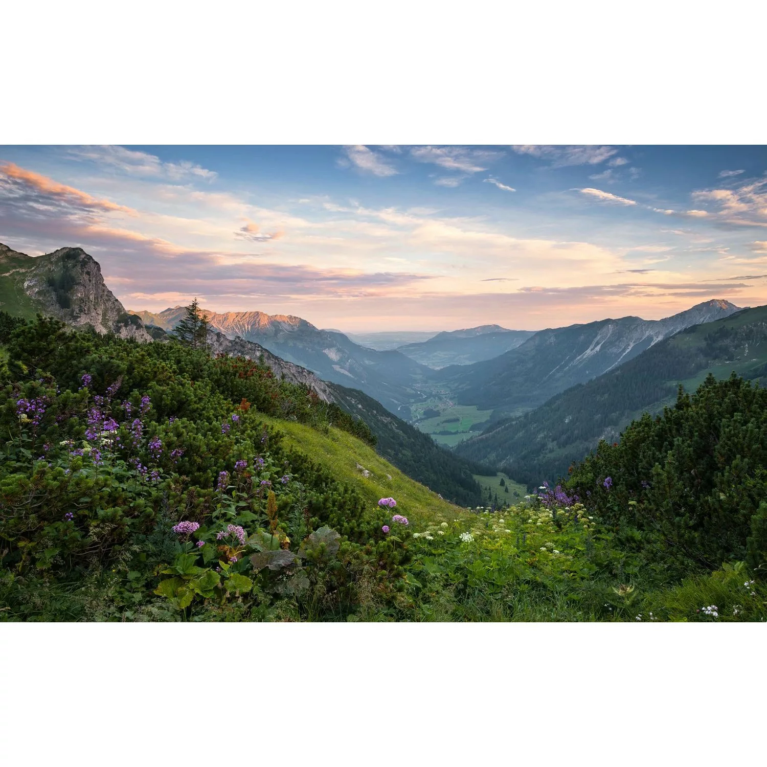 Sanders & Sanders Fototapete Landschaft Grün und Blau 450 x 280 cm 612645 günstig online kaufen