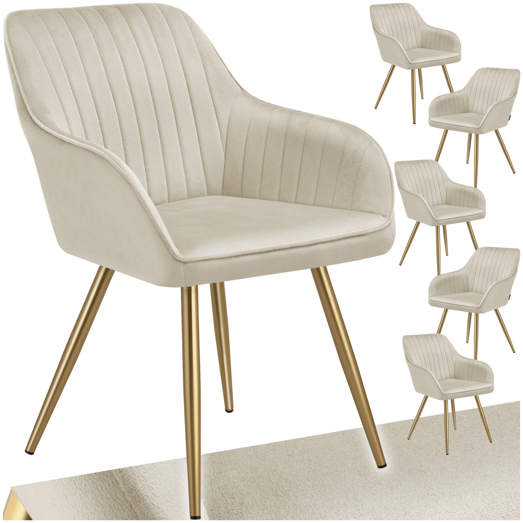 tectake Esszimmerstuhl Marilyn (Set., 6 St), günstig online kaufen