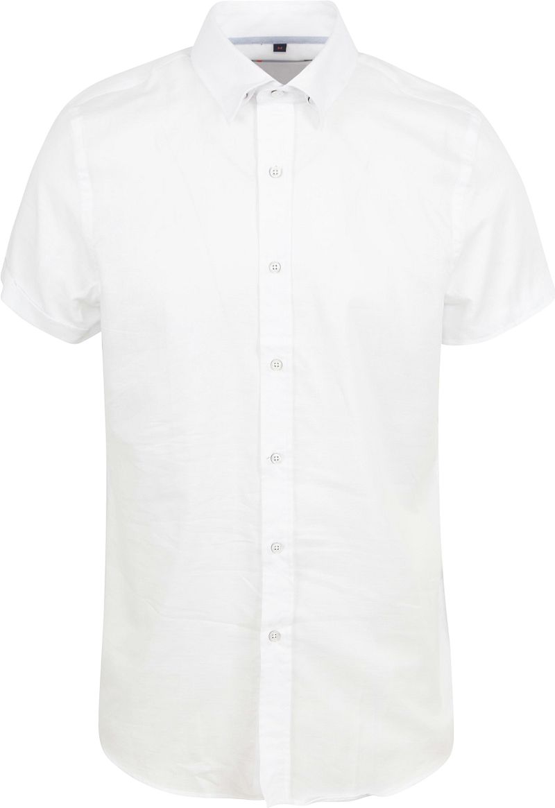 Suitable Short Sleeve Hemd Leinen Weiß - Größe L günstig online kaufen