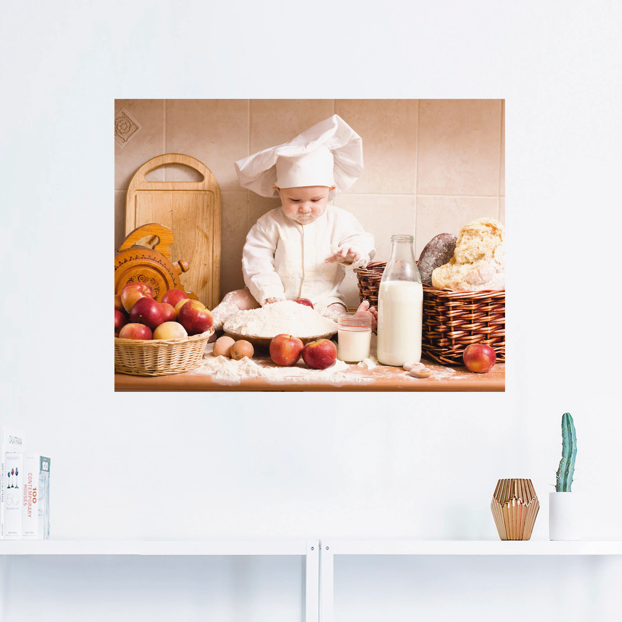 Artland Wandbild "Küche Junge Kind Backen", Bilder von Kindern, (1 St.), al günstig online kaufen