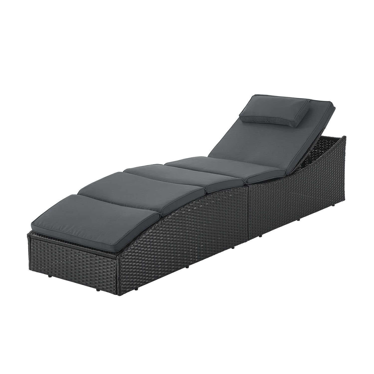 Juskys Wellnessliege Lamia, Polyrattan Liege, klappbar, günstig online kaufen