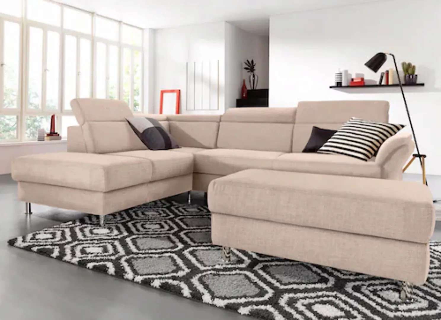 sit&more Ecksofa »Avignon L-Form«, inklusive Kopfteilverstellung, wahlweise günstig online kaufen