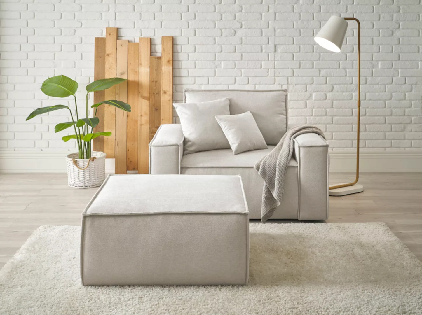 andas Loveseat "Finnley", (2 St.), Loveseat und Hocker im Set, passend zur günstig online kaufen