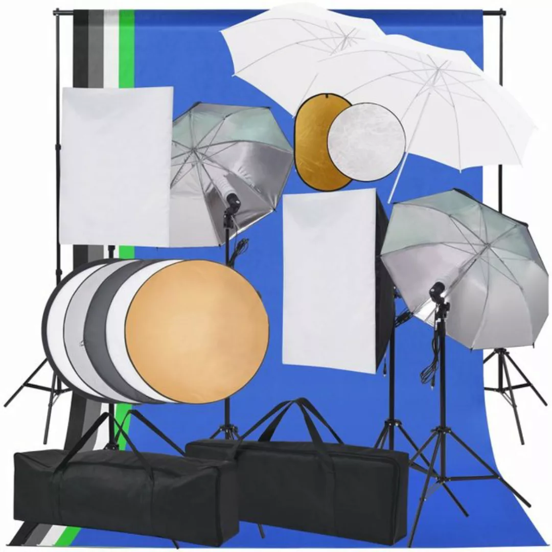 Fotostudio-set Softbox-lampen, Schirm, Hintergrund, Reflektor günstig online kaufen