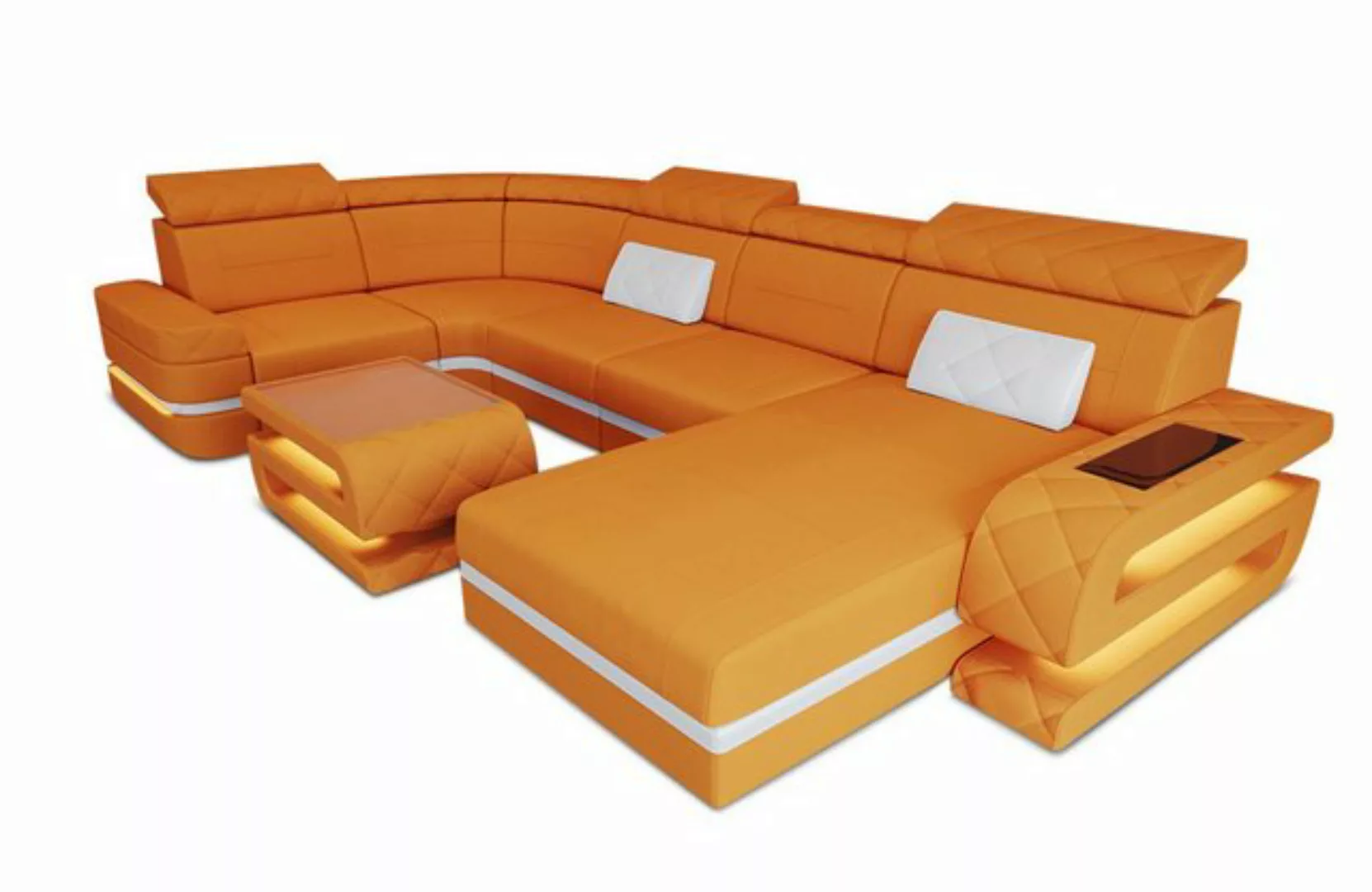 Sofa Dreams Wohnlandschaft Polster Sofa Couch Stoff Bologna U Form Stoffsof günstig online kaufen