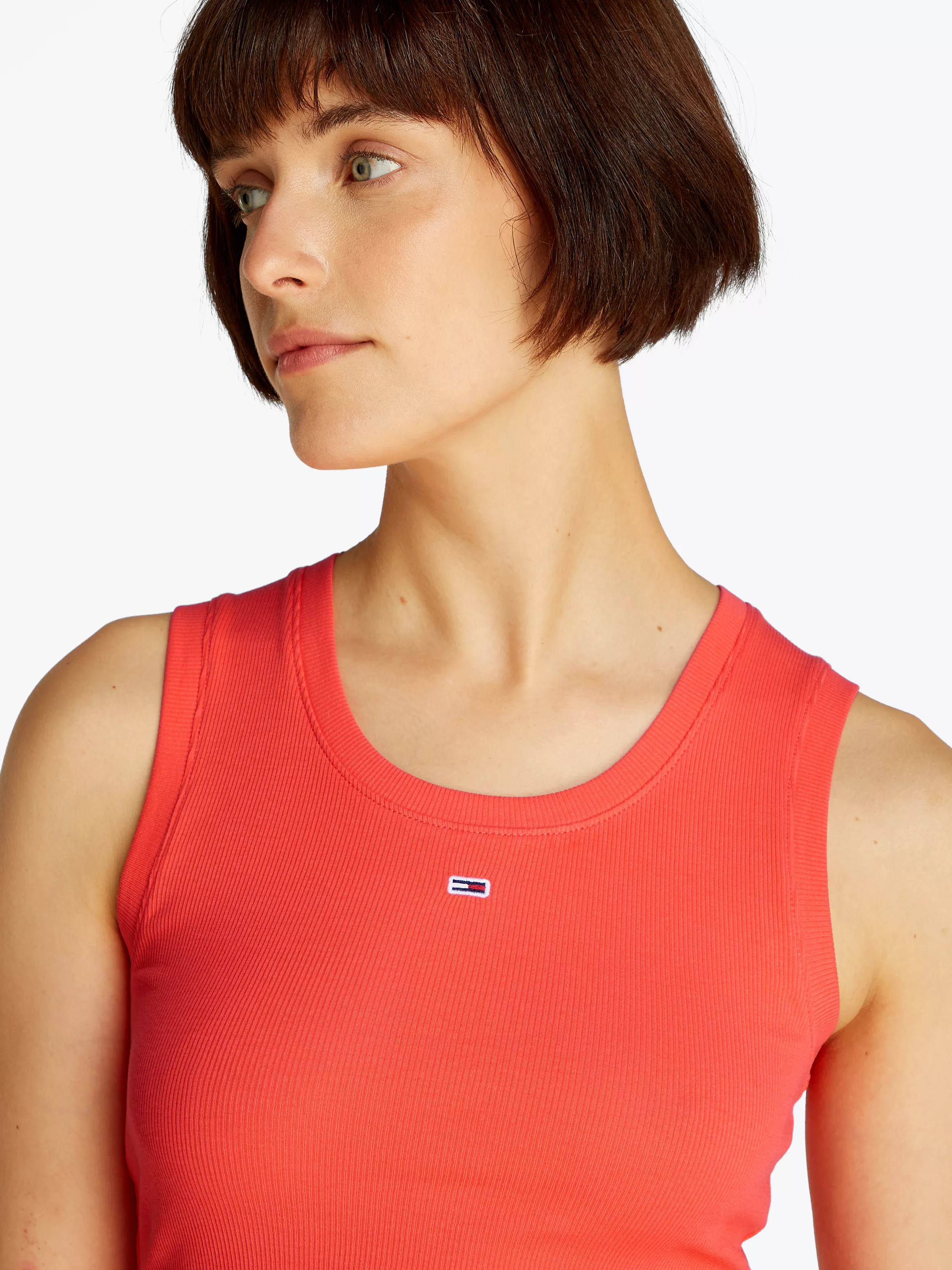 Tommy Jeans Tanktop "TJW ESSENTIAL RIB TANK EXT", mit Logostickerei günstig online kaufen