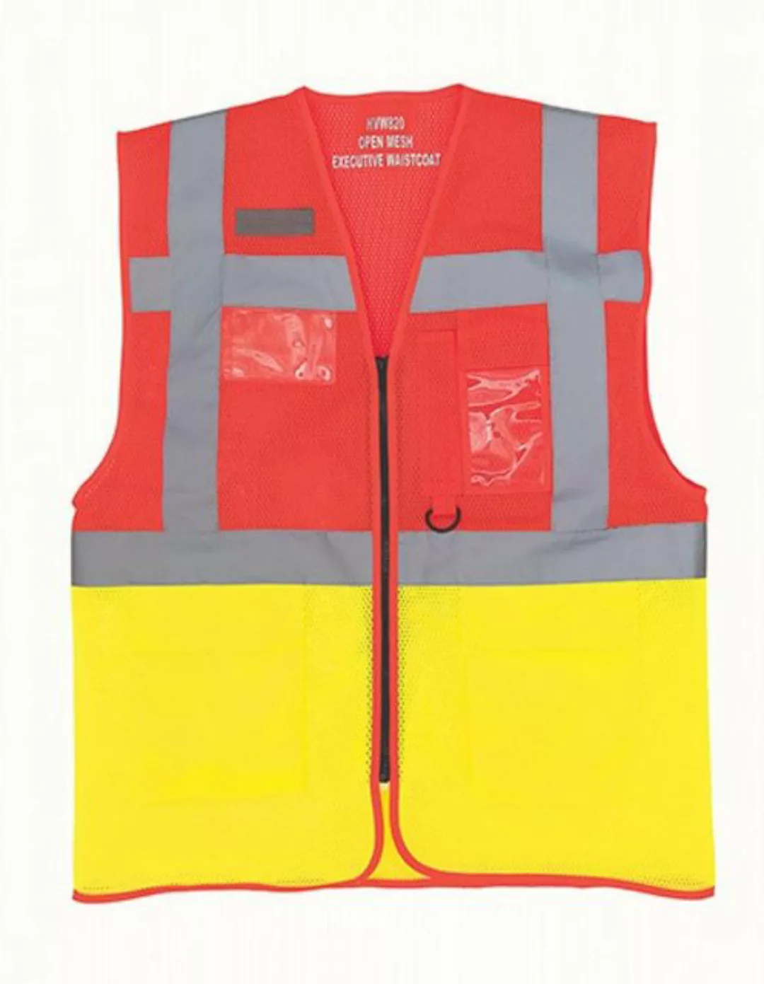 YOKO Warnweste Herren Hi Vis Top Cool Open Mesh Executive Waistcoat günstig online kaufen