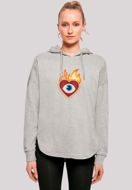 emoji couture Hoodie Heart on flames eye and golden beads Premium Qualität günstig online kaufen