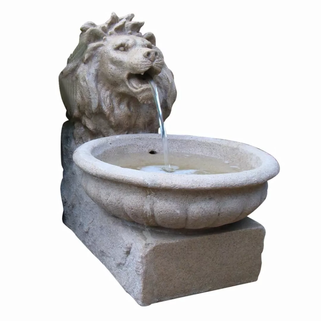 Ubbink AcquaArte Basel Löwenkopf Gartenbrunnen Set LED Sandstein-Optik Spri günstig online kaufen