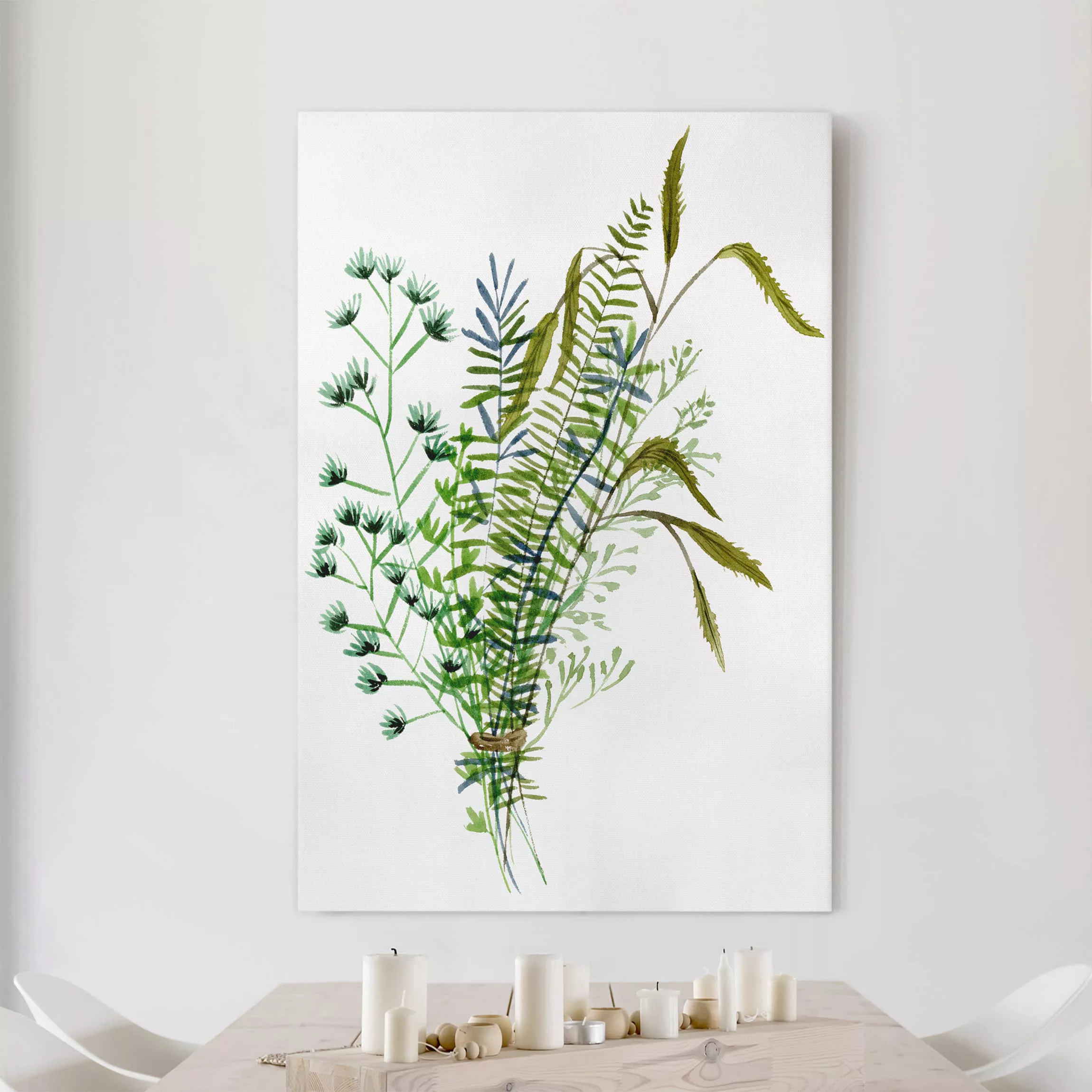 Leinwandbild Botanik - Hochformat Wiesengräser II günstig online kaufen
