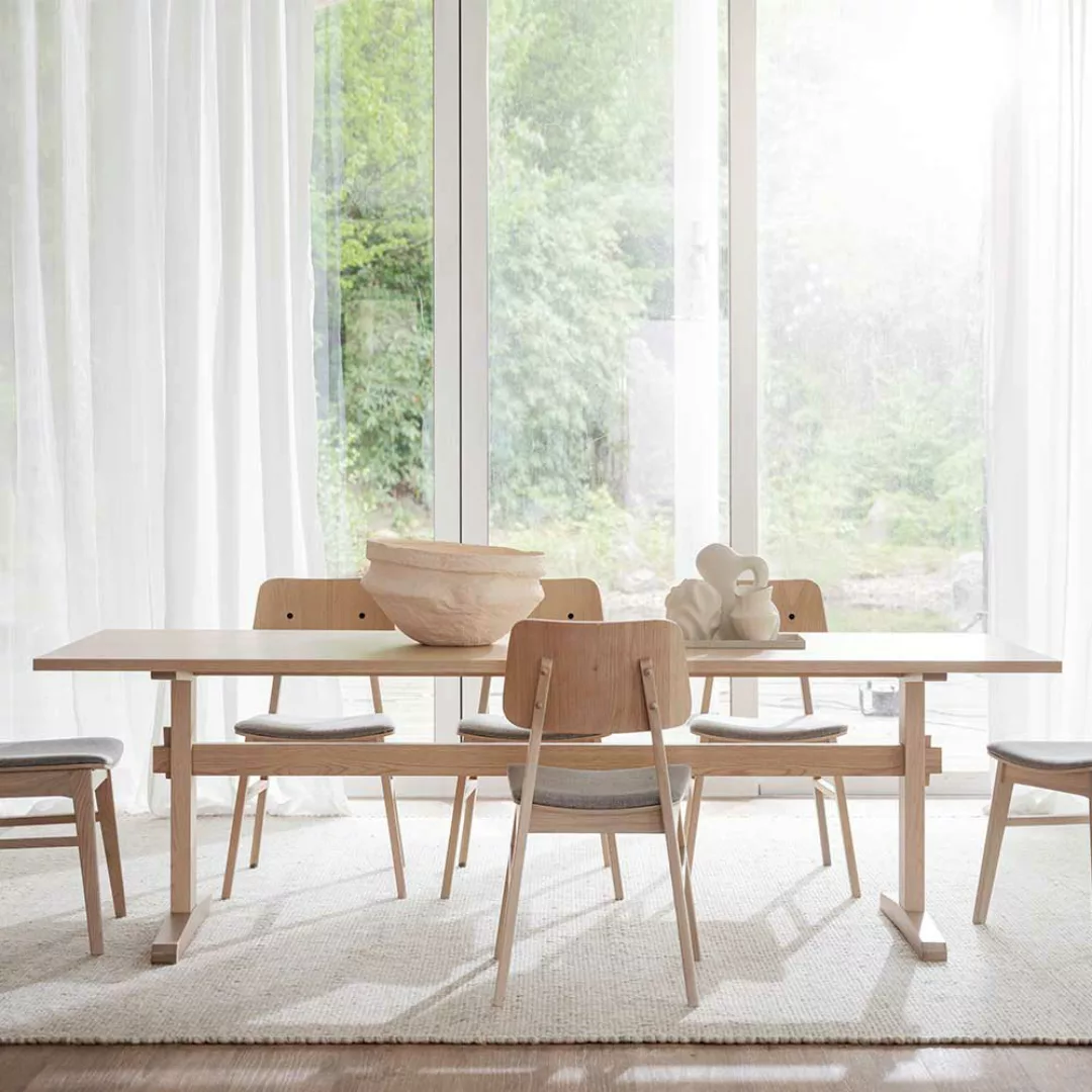 Tisch Esszimmer in Holz White Wash Landhausstil günstig online kaufen