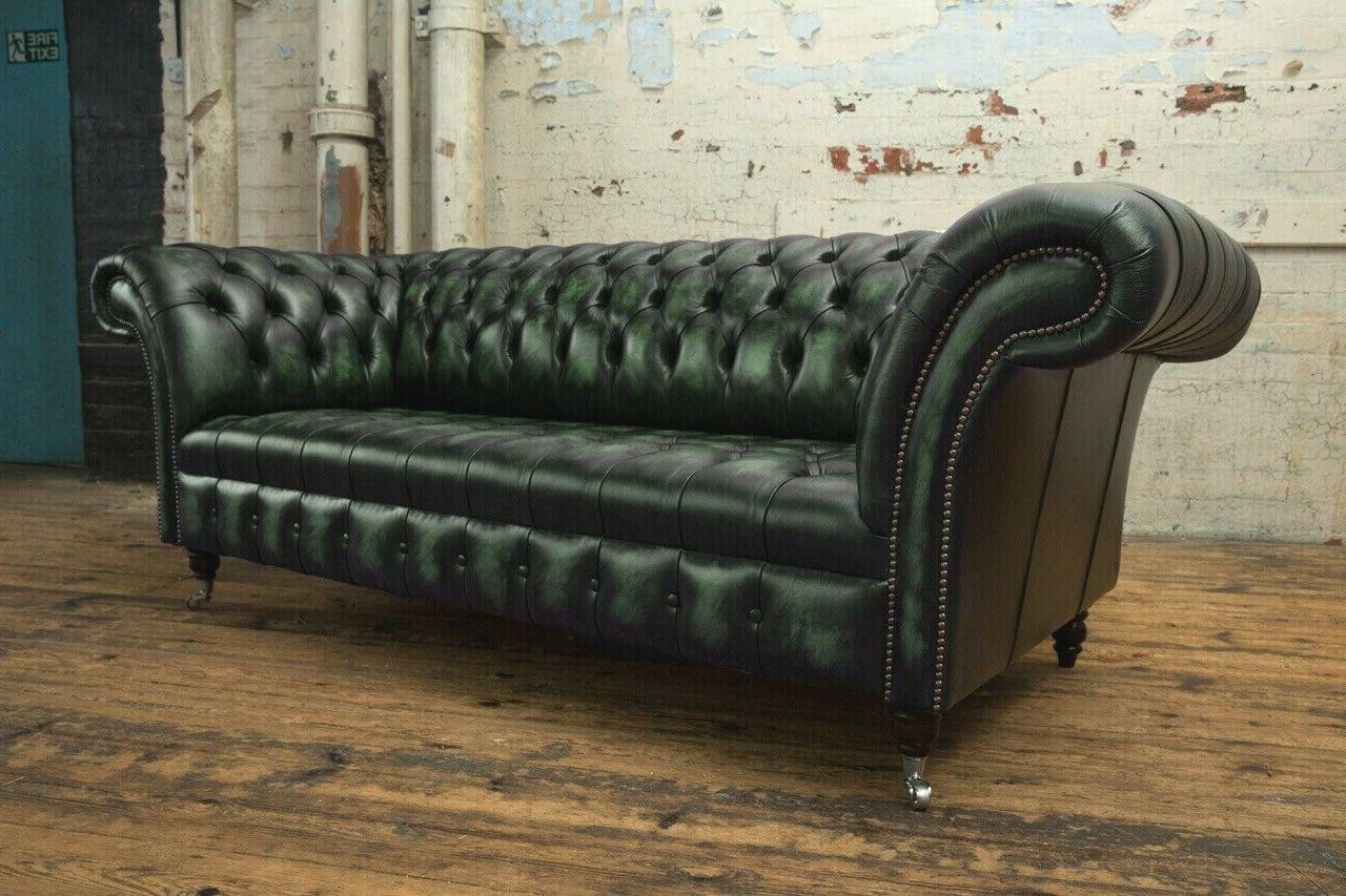 Xlmoebel Sofa Chesterfield Ledersofa Schwarz 3-Sitzer Sofa Neu, Hergestellt günstig online kaufen