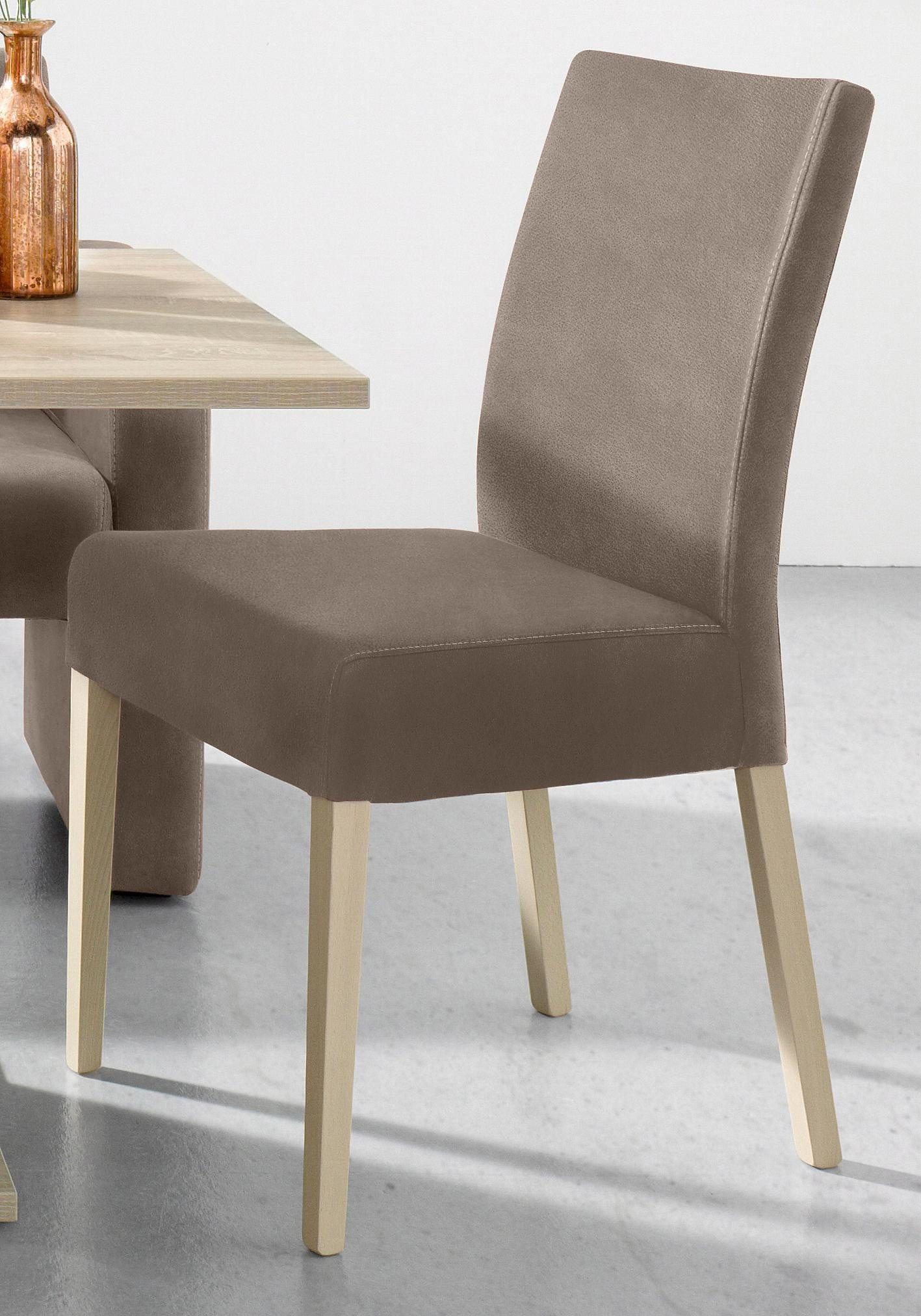 Home affaire 4-Fußstuhl "Umag", (Set), 2 St., Luxus-Microfaser, Sitz und Rü günstig online kaufen