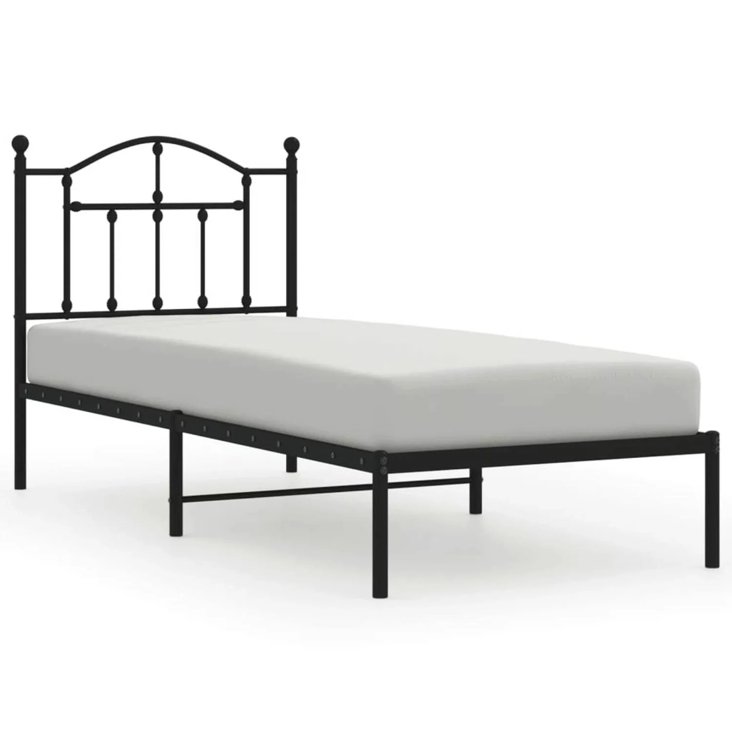 vidaXL Bettgestell mit Kopfteil Metall Schwarz 90x200 cm Modell 61846347 günstig online kaufen