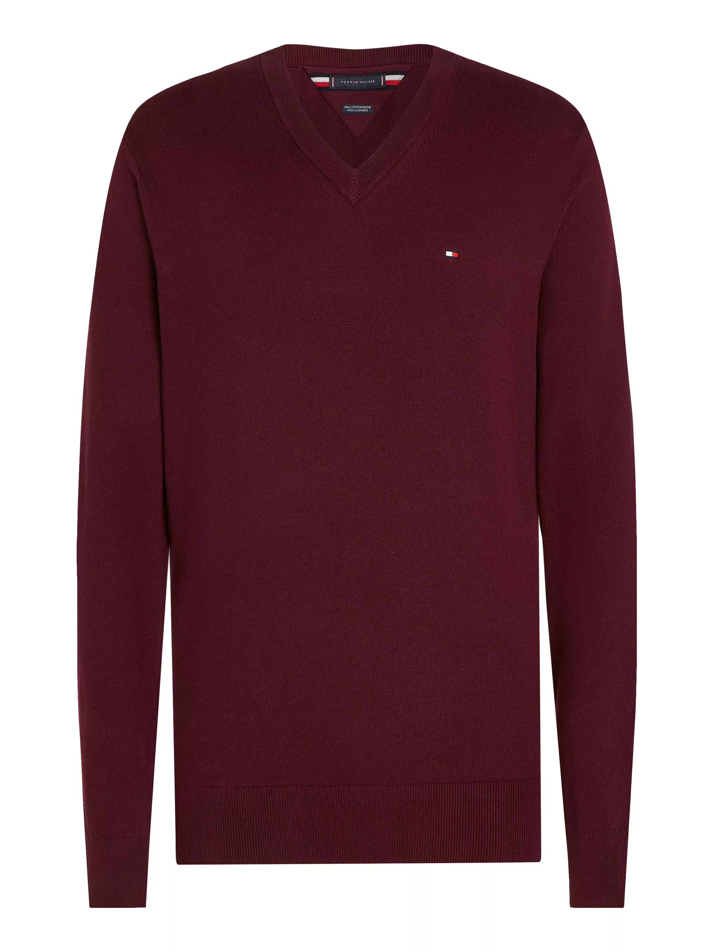 Tommy Hilfiger V-Ausschnitt-Pullover "PIMA ORG CTN CASHMERE V NECK" günstig online kaufen