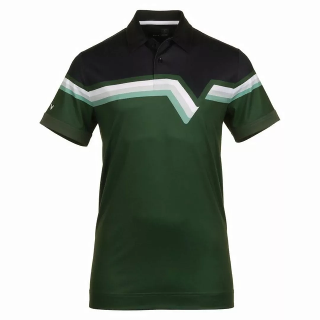 Callaway Poloshirt Callaway Golfpolo X-Series Racer Chev Block Grün-Gemuste günstig online kaufen