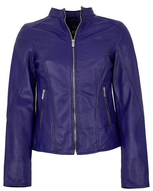 Jilani Lederjacke Fulya Jilani - Damen Echtleder Lederjacke Lammnappa blau günstig online kaufen