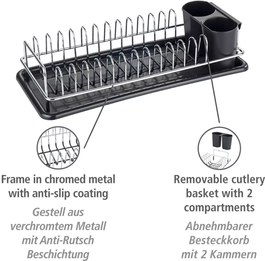 WENKO Geschirrständer "Single", (1 tlg.), mit abnehmbarem Besteckkorb und A günstig online kaufen