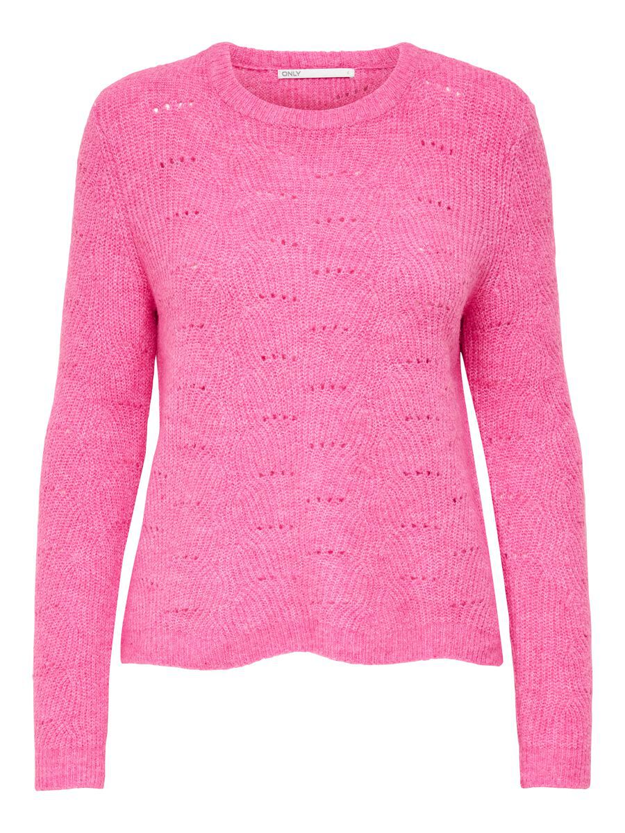 ONLY Einfarbig Strickpullover Damen Rot günstig online kaufen