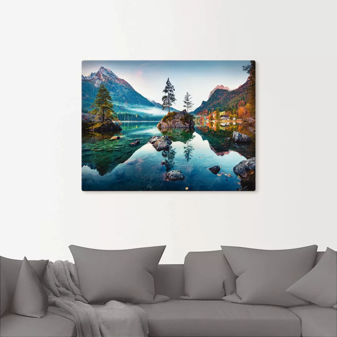 Artland Wandbild »Herbstszene des Hintersee vor Alpen«, Seebilder, (1 St.), günstig online kaufen