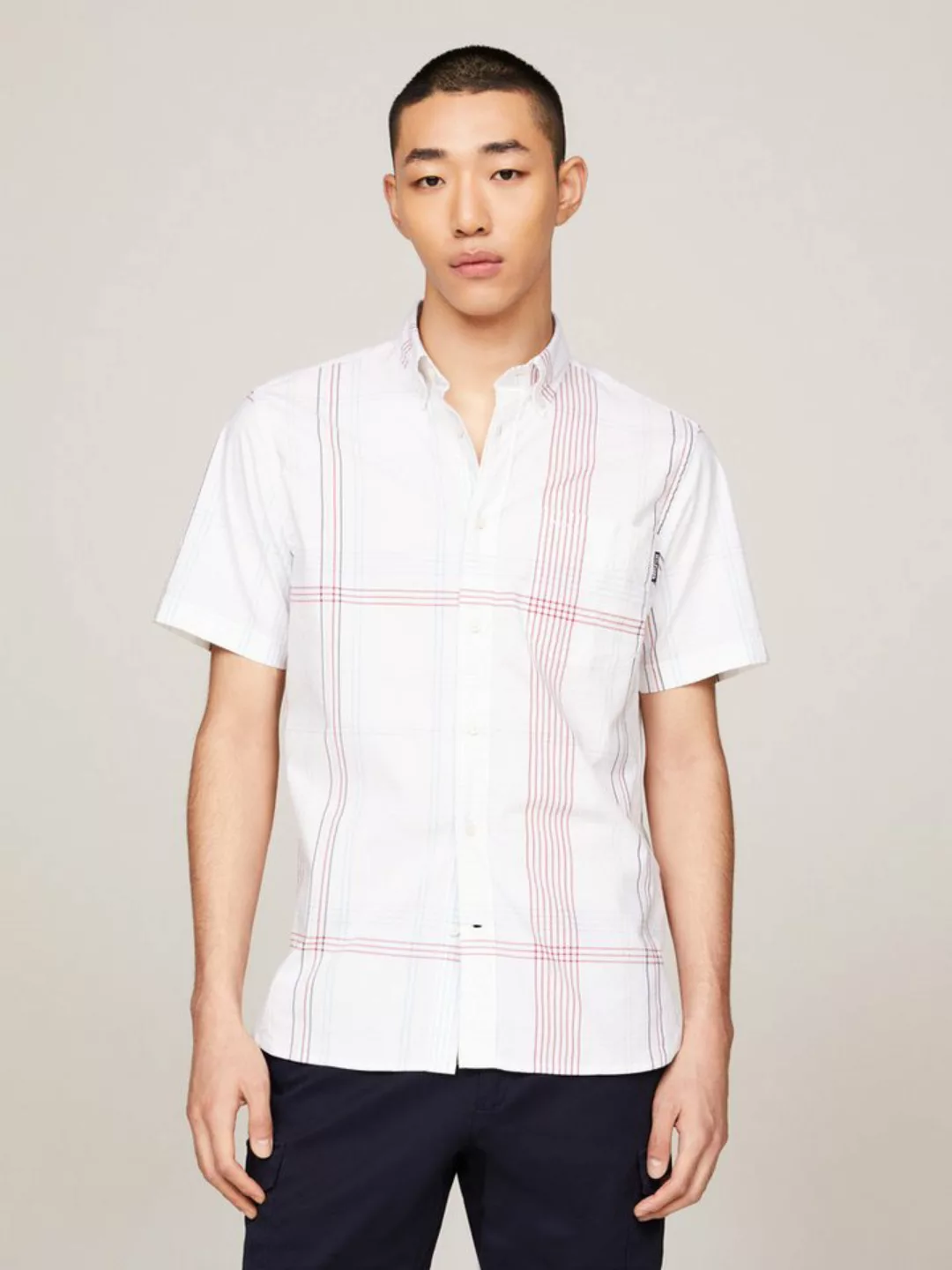 Tommy Hilfiger Kurzarmhemd RWB LINE CHECK RF SHIRT S/S günstig online kaufen