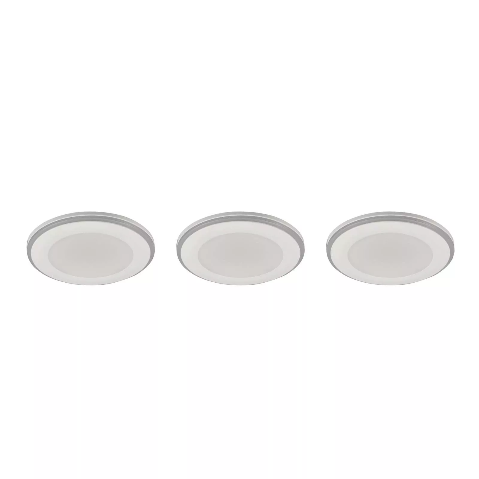 Trio LED-Einbauleuchten Argus 1-flammig Weiß Matt Ø 8,2 cm 3er Set günstig online kaufen