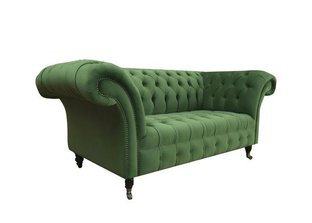 Xlmoebel Sofa 2-Sitzer Sofa in Grün von Chesterfield - Luxuriöses Zweisitze günstig online kaufen