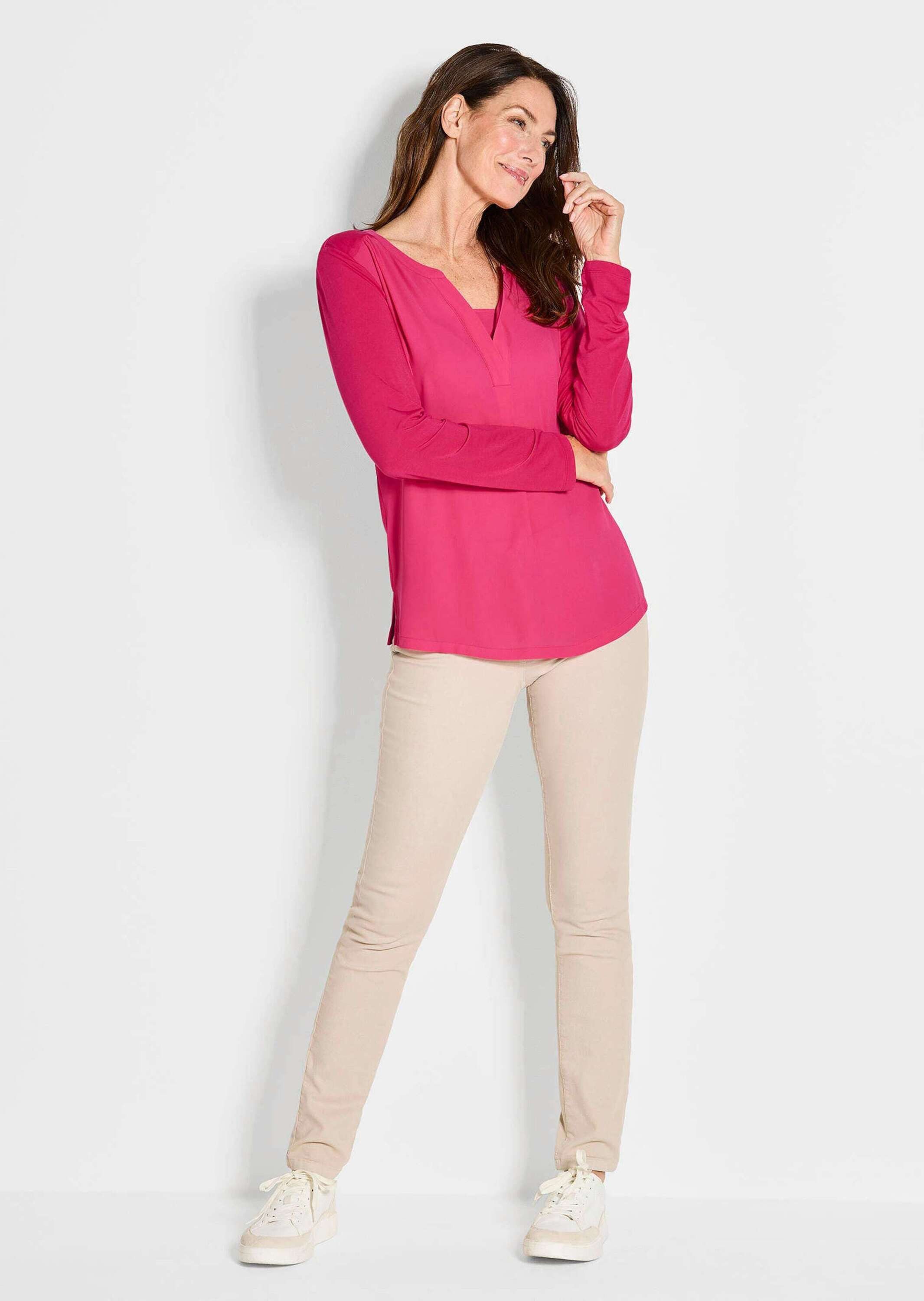 GOLDNER Shirtbluse Langarm Damen Unibluse mit günstig online kaufen