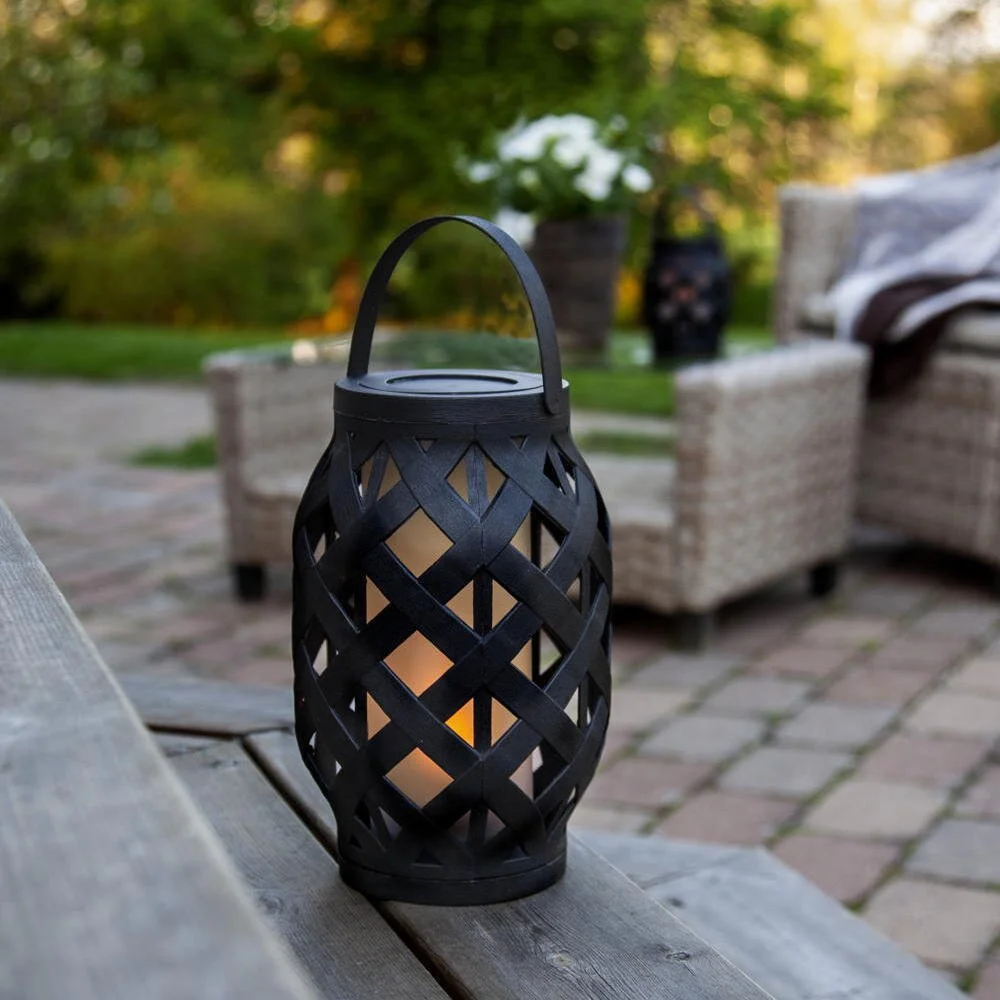 LED-Laterne Flame Lantern, schwarz, Höhe 23 cm günstig online kaufen