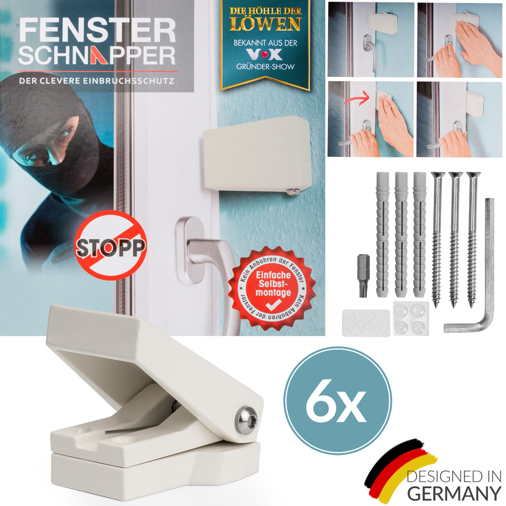 Fenster-Schnapper 6er-Set Weiß Höhle der Löwen günstig online kaufen