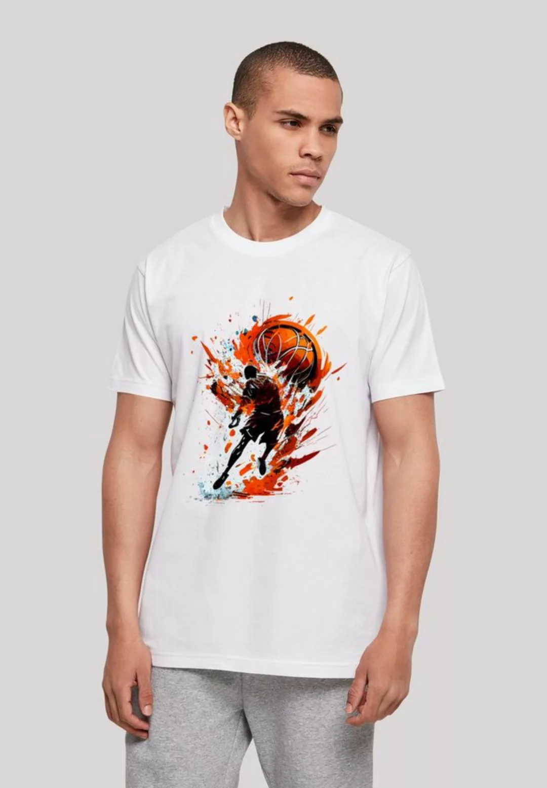 F4NT4STIC T-Shirt "Basketball Splash Sport UNISEX", Print günstig online kaufen