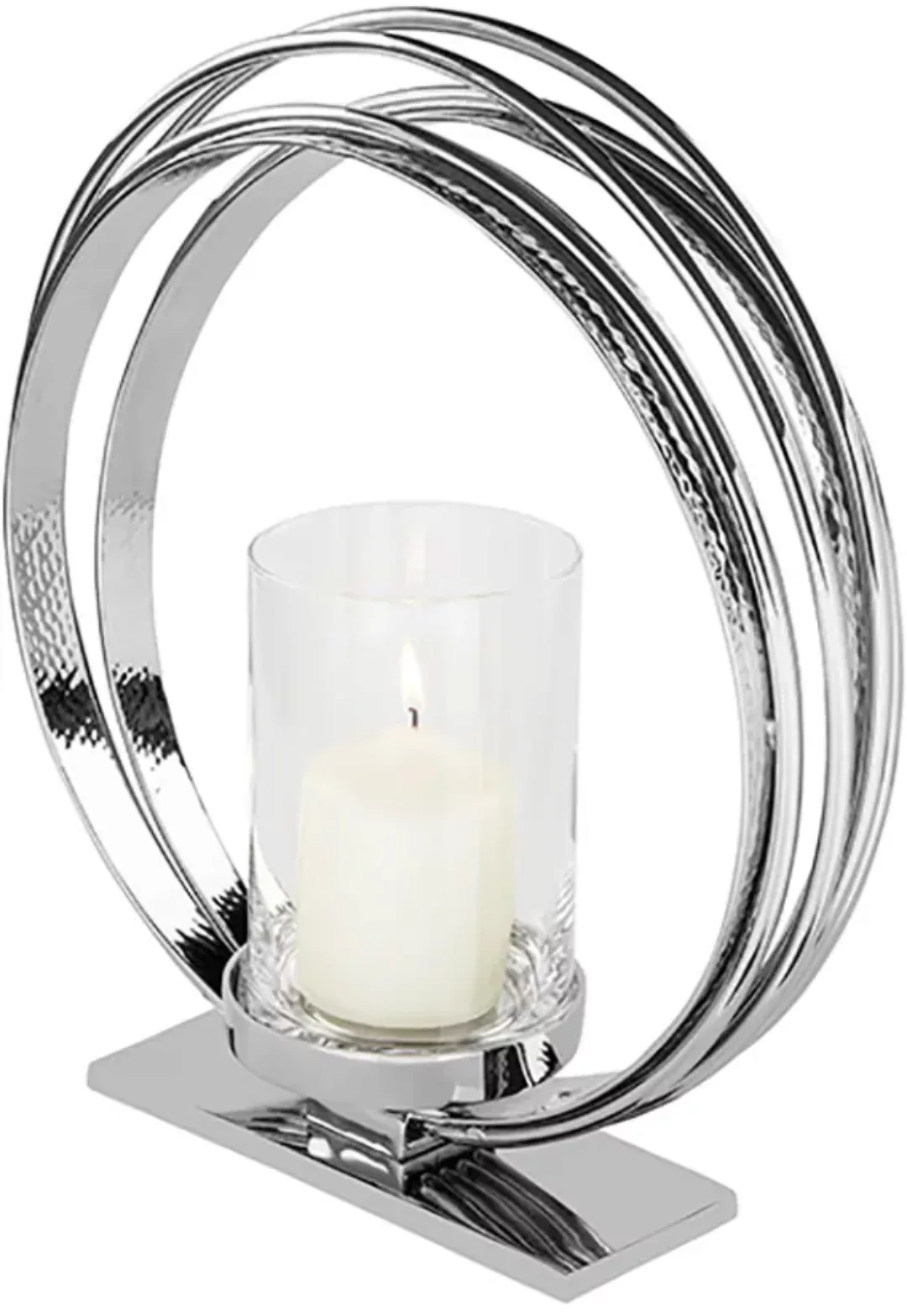 Fink Kerzenhalter »COLETTE«, aus Aluminium und Glas, Stumpenkerzenhalter, H günstig online kaufen