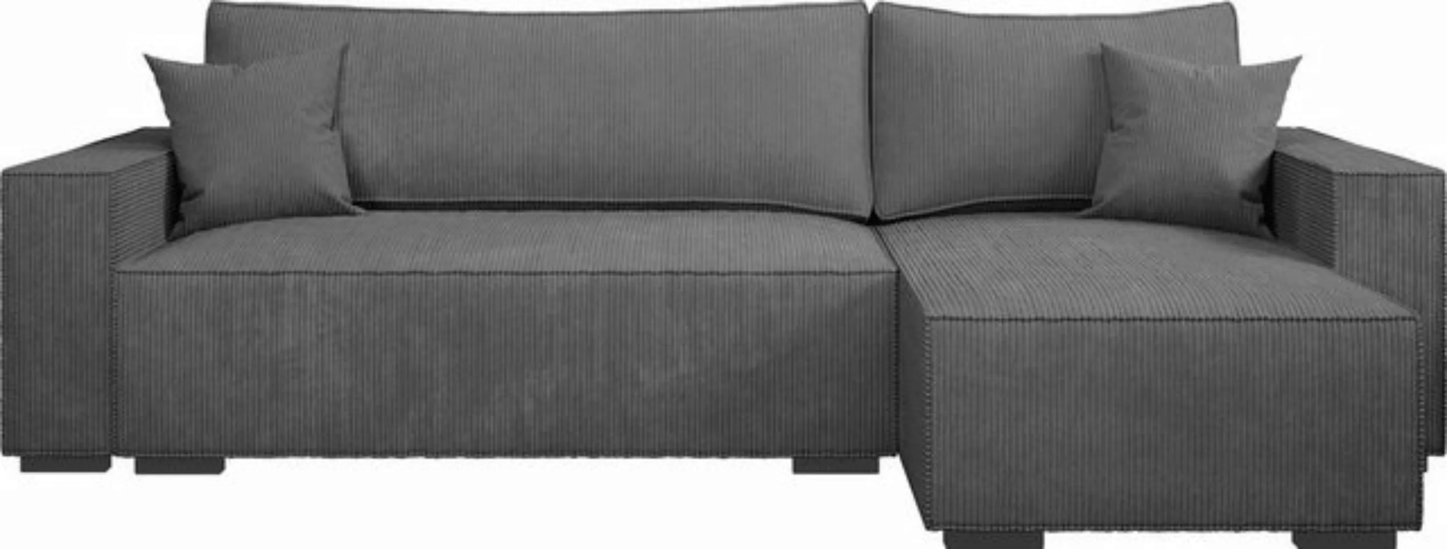 INOSIGN Ecksofa "Wylie", Cord, Recamiere beidseitig montierbar, mit Bettfun günstig online kaufen