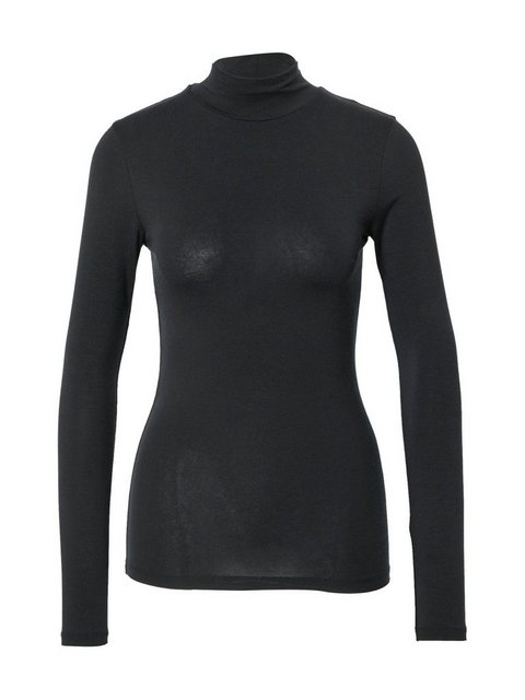 SELECTED Hoher Kragen Tencel™ Lyocell Bluse Damen Schwarz günstig online kaufen