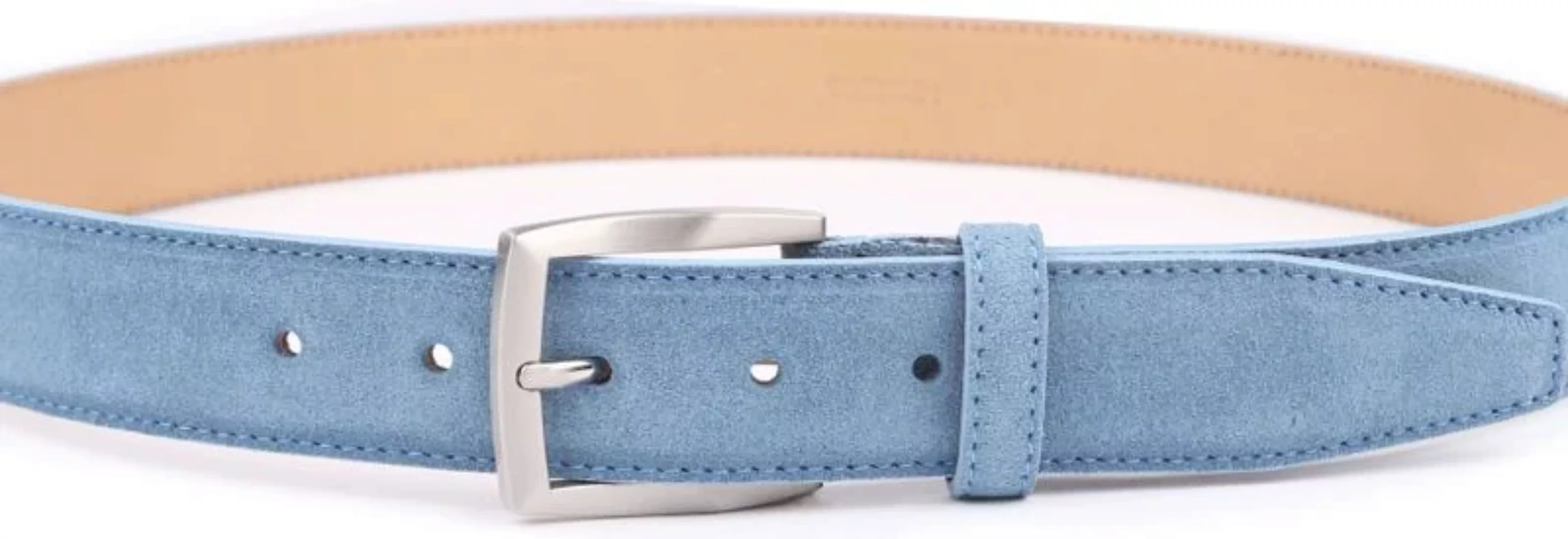 Suitable Ledergürtel Wildleder Blau - Größe 105 günstig online kaufen