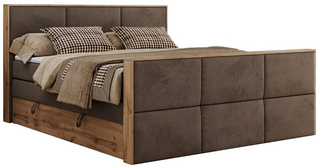 MKS MÖBEL Boxspringbett ALBERO 2 KING DUO (Packung, Set, Bettkästen, Topper günstig online kaufen