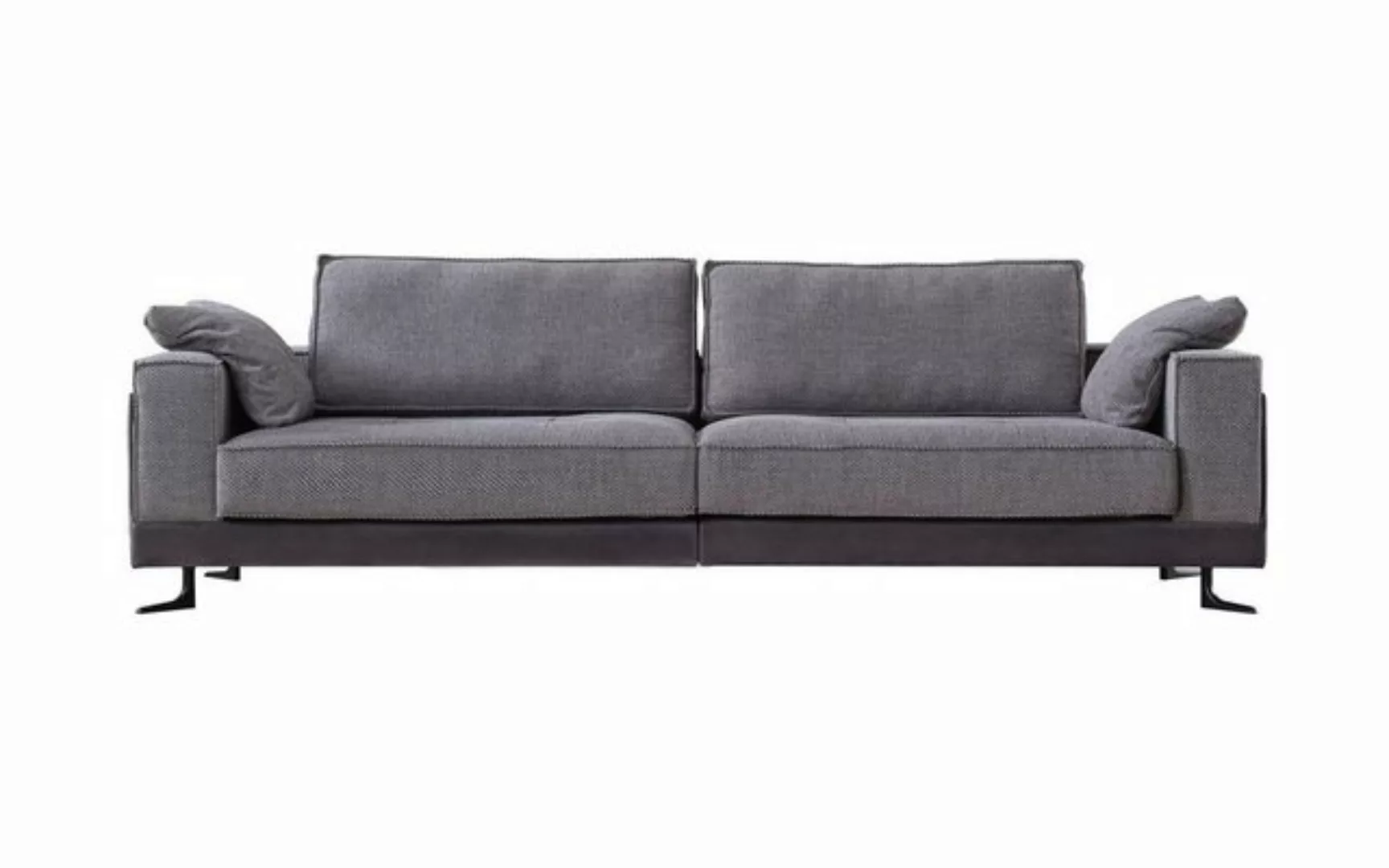 Xlmoebel 4-Sitzer Luxuriöses Möbelstück: Viersitzer Sofa in Grau für das Wo günstig online kaufen