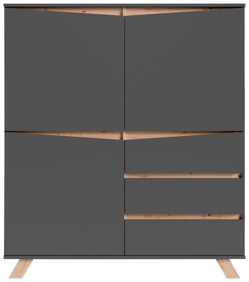 INOSIGN Highboard "Valentin", 3 Schubkästen und 3 Türen, Breite 120cm in mo günstig online kaufen