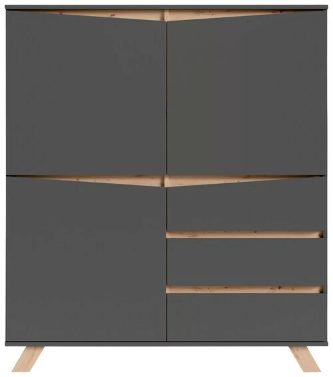 INOSIGN Highboard "Valentin", 3 Schubkästen und 3 Türen, Breite 120cm in mo günstig online kaufen