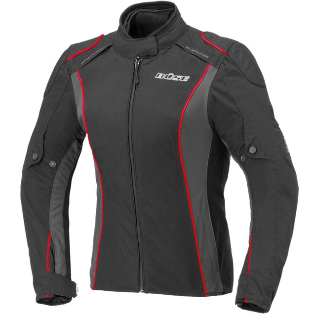 Büse Motorradjacke Büse Cara Damen Jacke schwarz / neon-rot 44 günstig online kaufen