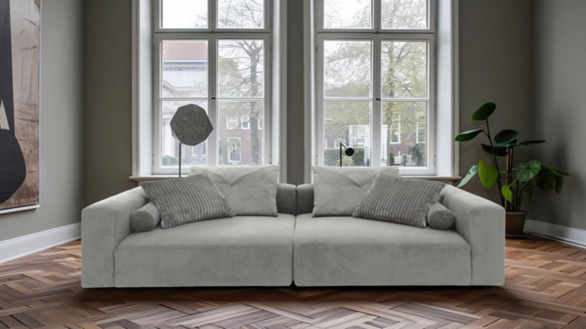 INOSIGN Big-Sofa "Suyana mit Federkern, B/T/H: 304/135/69 cm, Zierkissen + günstig online kaufen