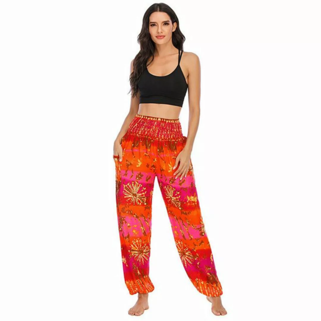 AUKUU Loungepants Bohemian Yogahose, Haremshose, Yogabekleidung, legere lan günstig online kaufen