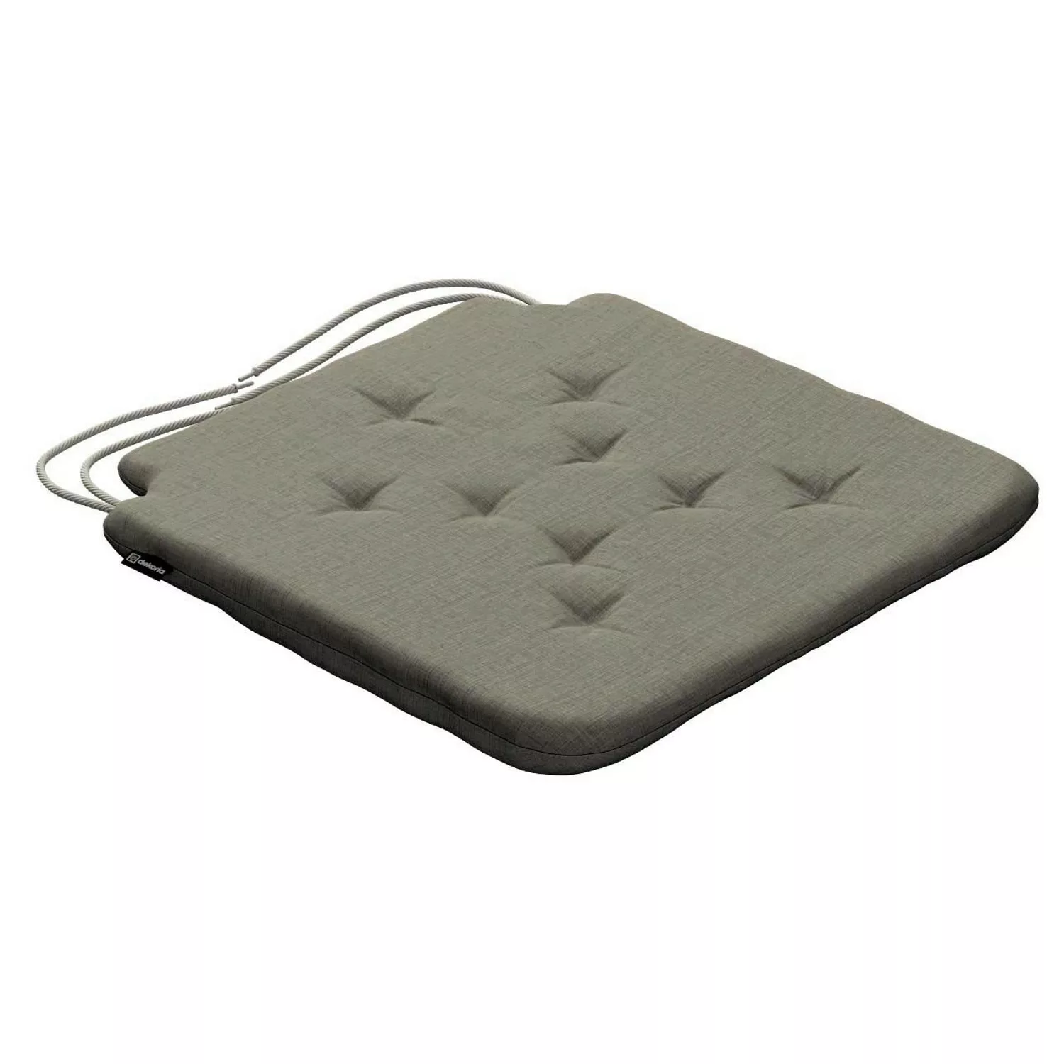 Stuhlkissen Christoph mit Bindeschnur, beige-grau, 42 x 41 x 3,5 cm, Living günstig online kaufen