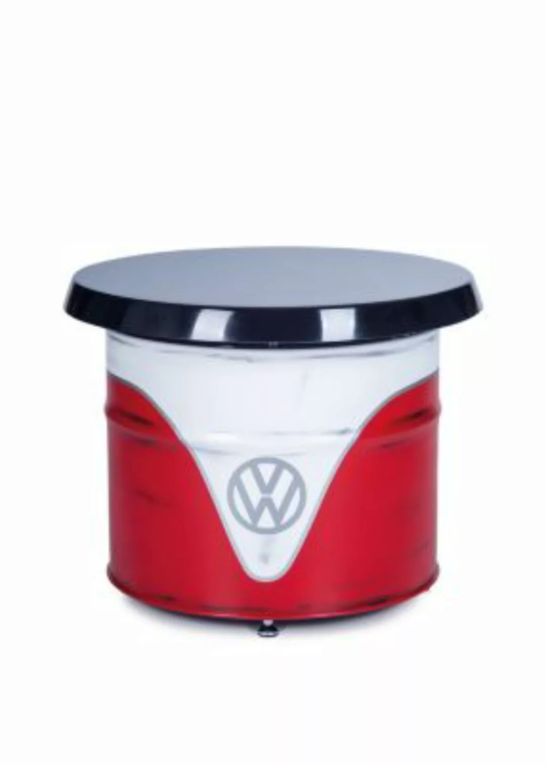 VW Collection by BRISA VW T1 Bus Ölfass-Tisch in Vintage-Optik rot günstig online kaufen