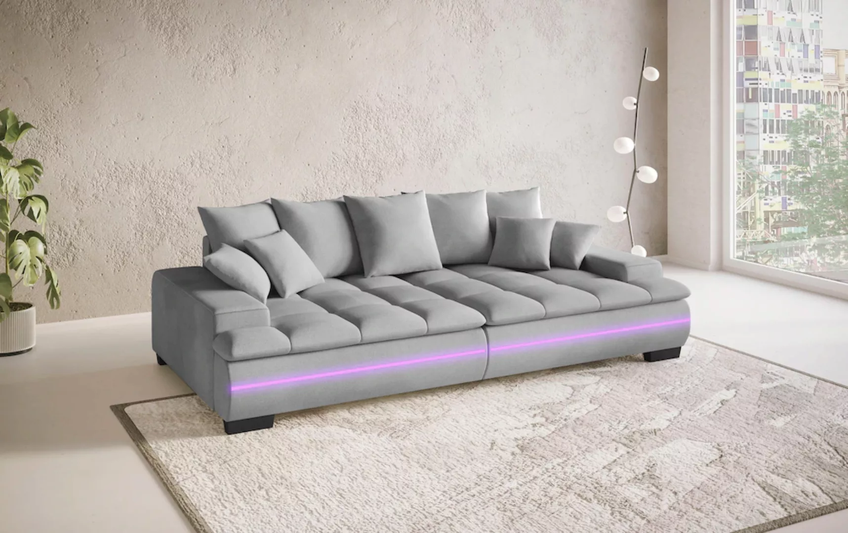 Mr. Couch Big-Sofa "Haiti II RGB-LED", RGB-LED Beleuchtung, mit Handwerklic günstig online kaufen