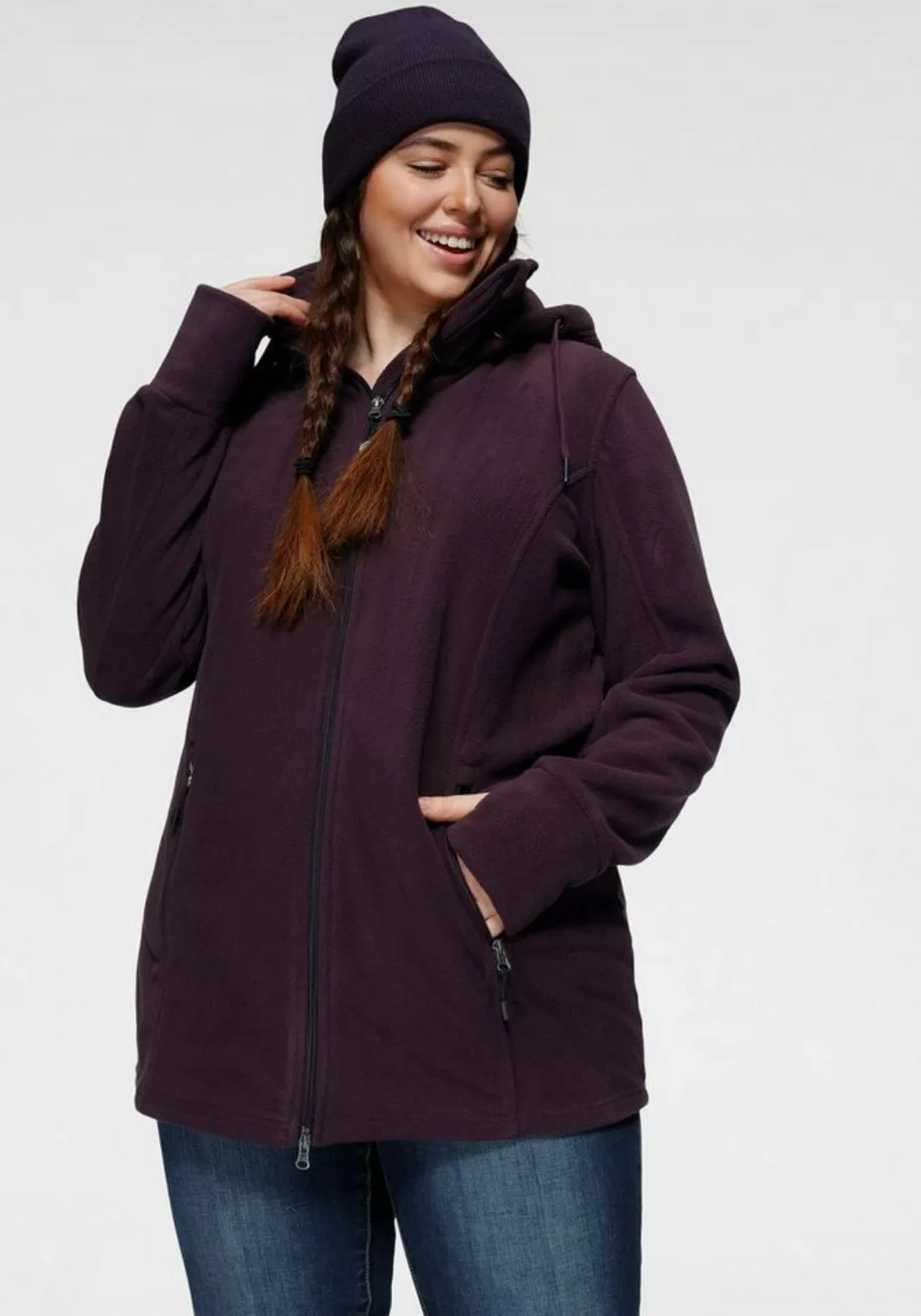 Polarino Fleecejacke für kalte Tage, aus Fleece, sportlicher Stil, atmungsa günstig online kaufen