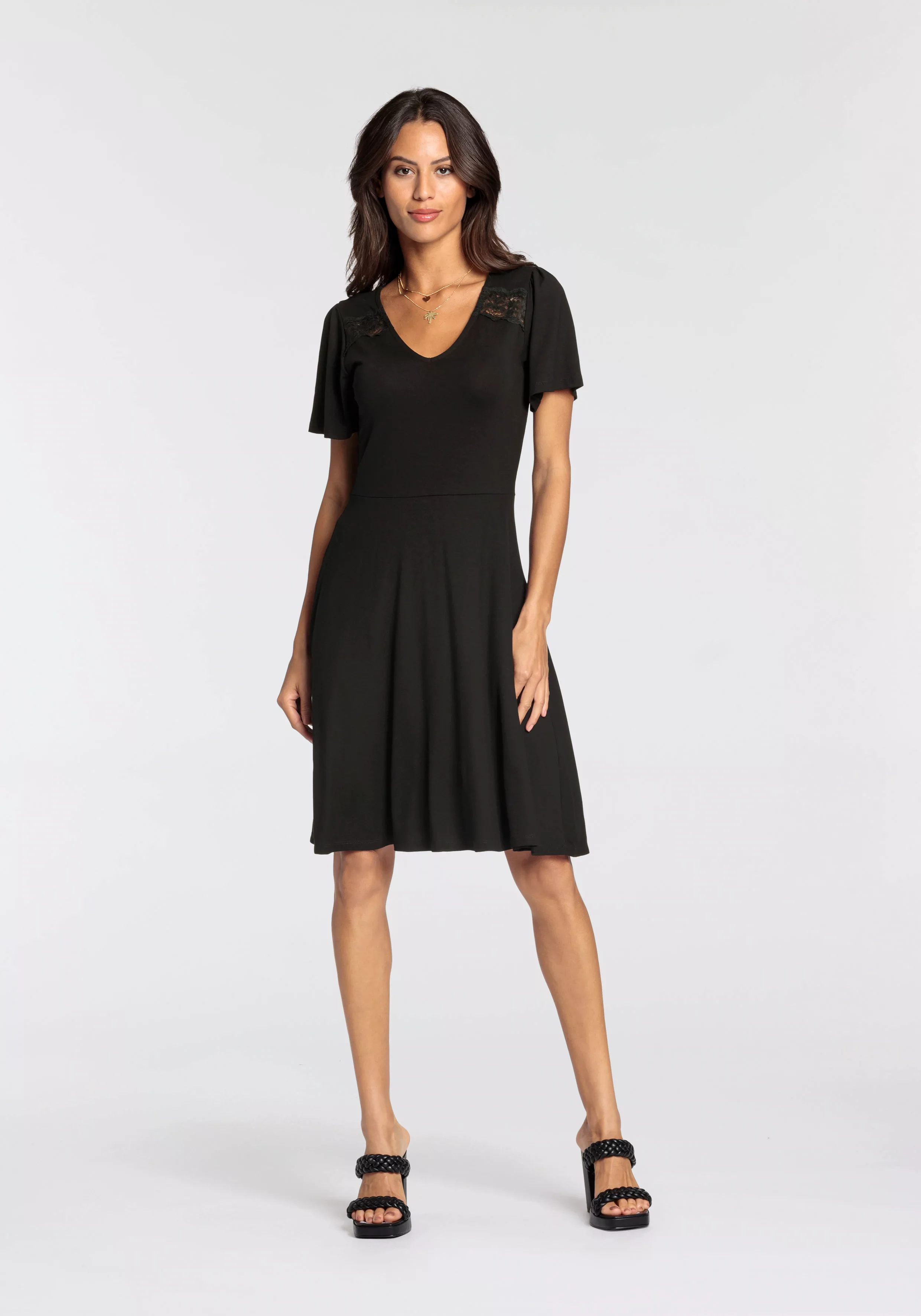Laura Scott Jerseykleid, mit eleganten Spitzen-Details - NEUE KOLLEKTION günstig online kaufen