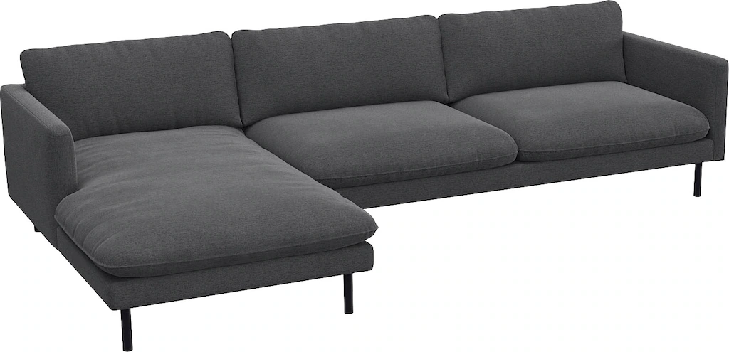 FLEXLUX Ecksofa "Bolzano, elegant und bequem, L-Form", Sitzaufbau mit Kalts günstig online kaufen